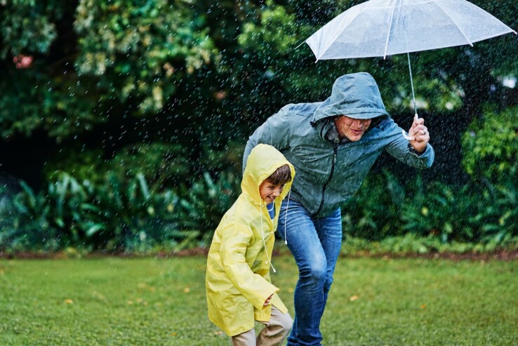 Unwetter im Garten