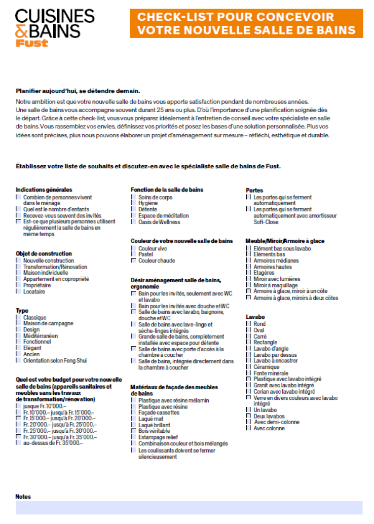Screenshot checklist FR