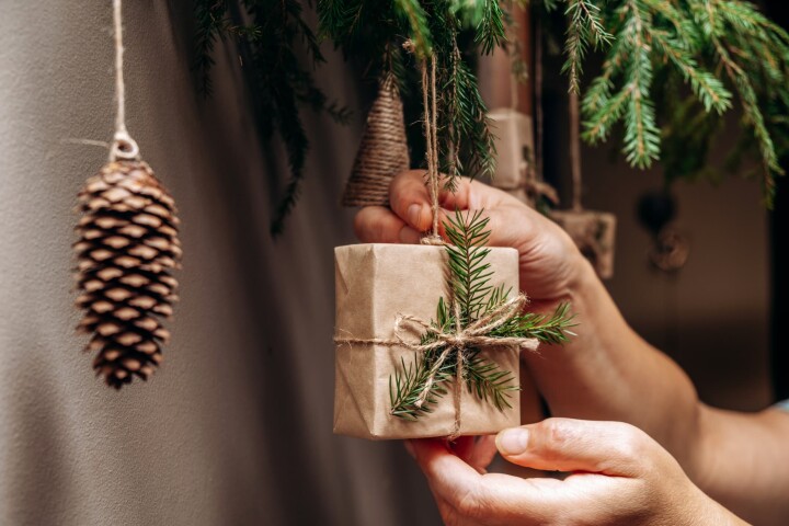 Décorations de Noël faites à partir de boîtes d'allumettes