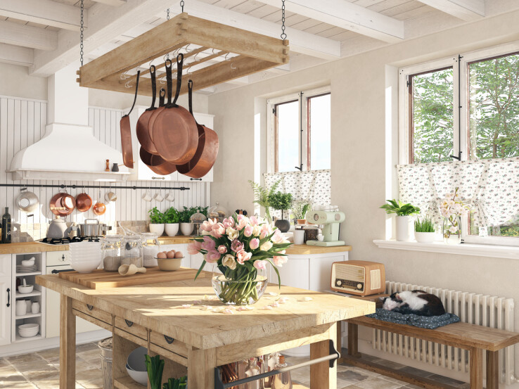 Le style « maison de campagne » se caractérise surtout par son lien avec la nature