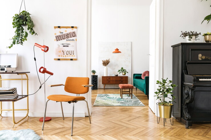 Un intérieur aux couleurs harmonieusement assorties, source d'inspiration pour un concept chromatique cohérent.