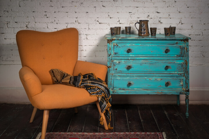 Einrichten im Vintage-Stil mit alten Clubsesseln 
