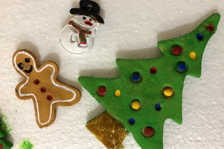 Décorations de Noël en pâte à sel