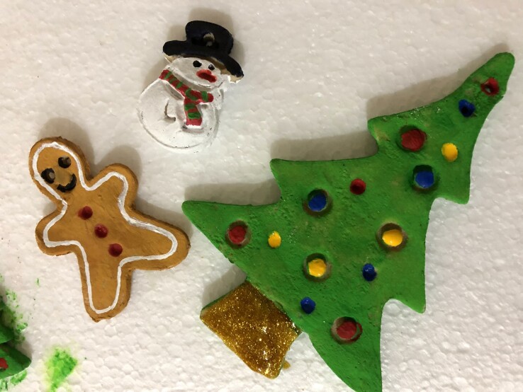 Décorations de Noël en pâte à sel