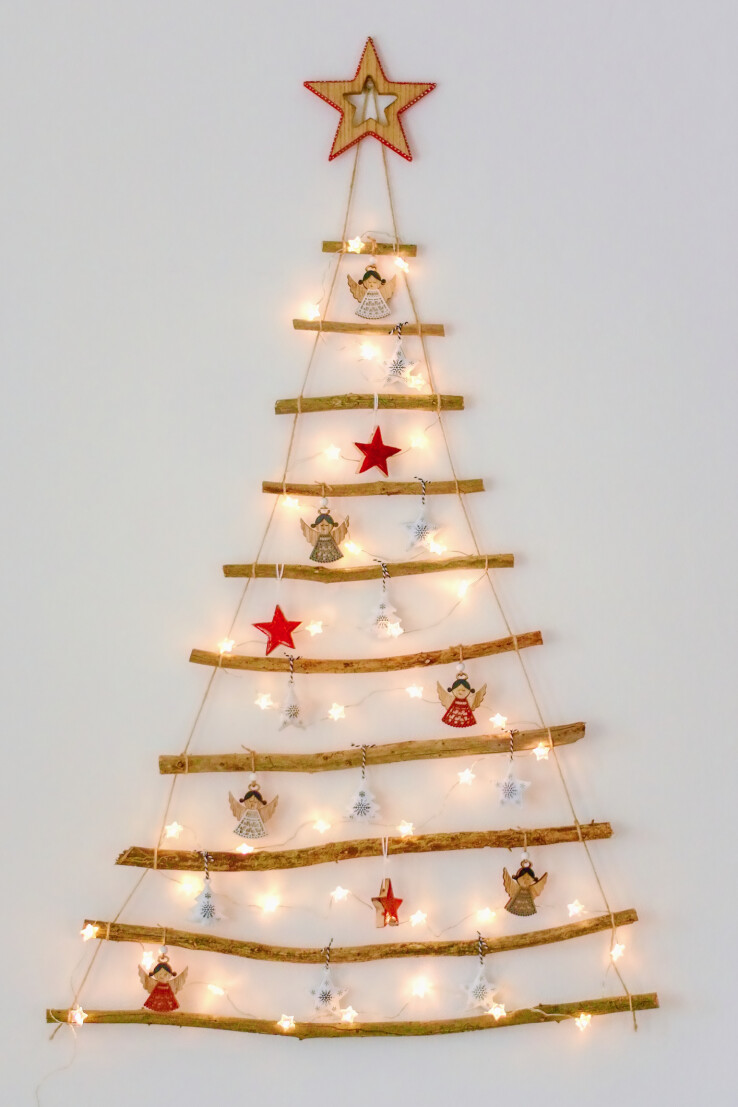 Des alternatives au sapin de Noël : des décorations murales